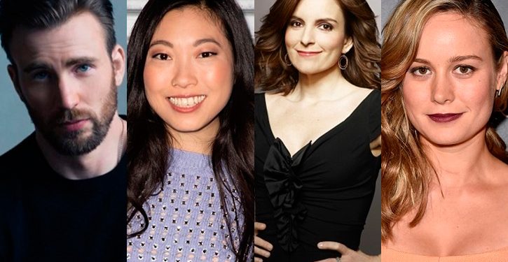 Chris Evans, Awkwafina, Tina Fey e Brie Larson estão entre os apresentadores do Oscar 2019