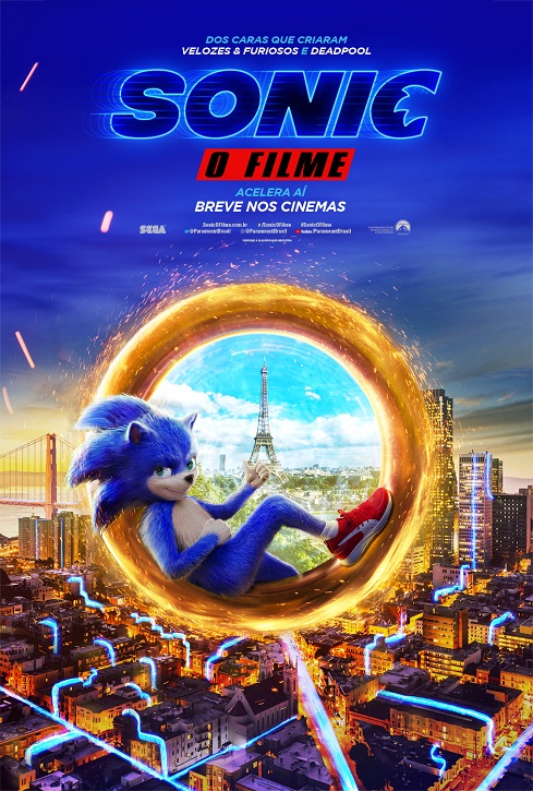 Poster Arte Sonic O Filme (30x40) - Exclusivo Ccxp 19