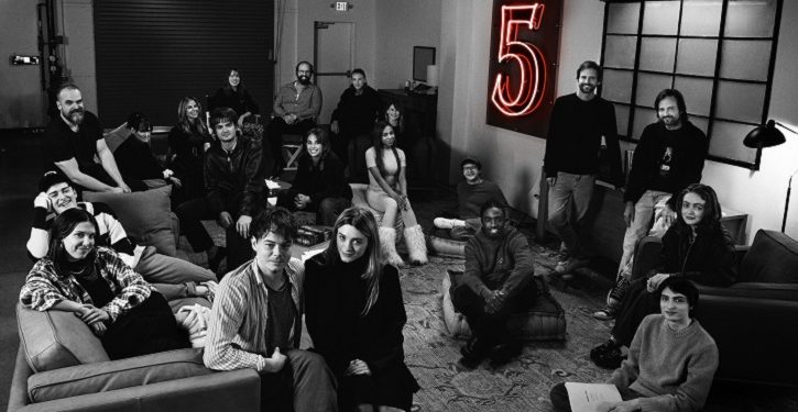 foto dos bastidores da 5ª temporada de Stranger Things