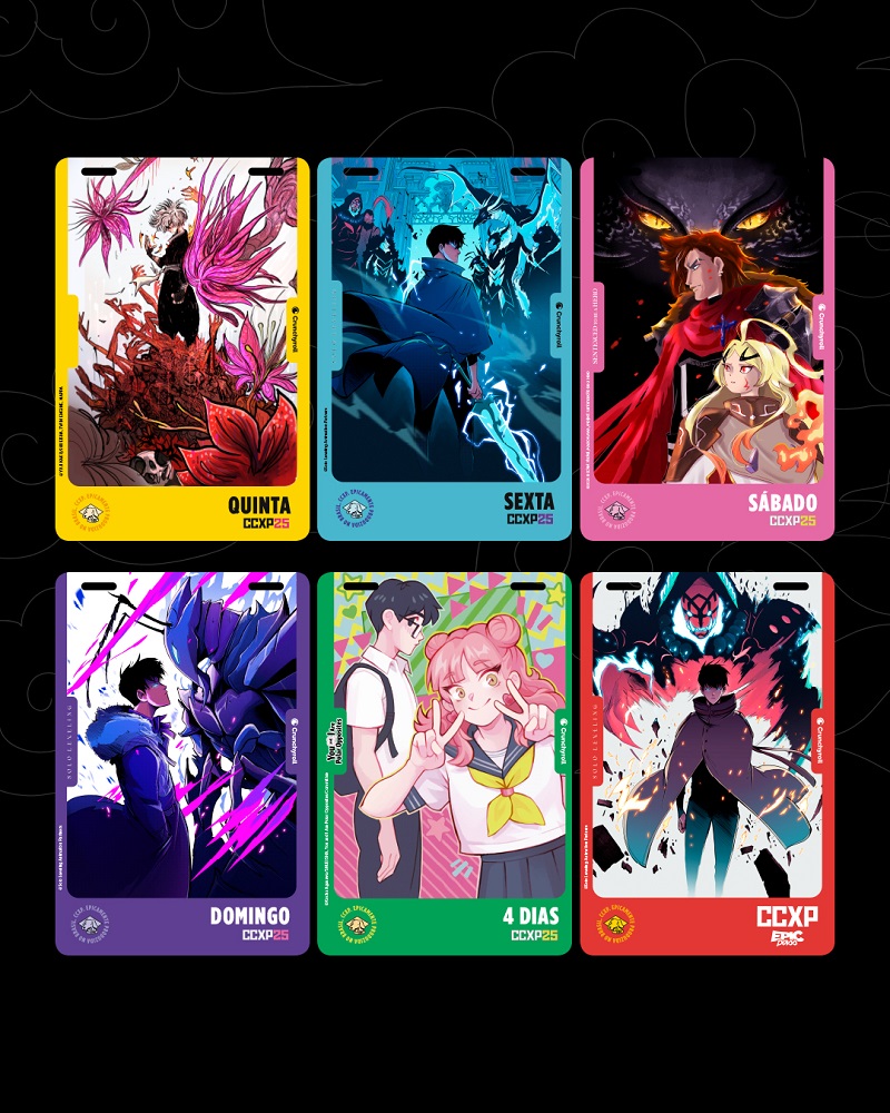 CCXP25-credenciais-1 CCXP25 terá credenciais com ilustrações das séries da Crunchyroll
