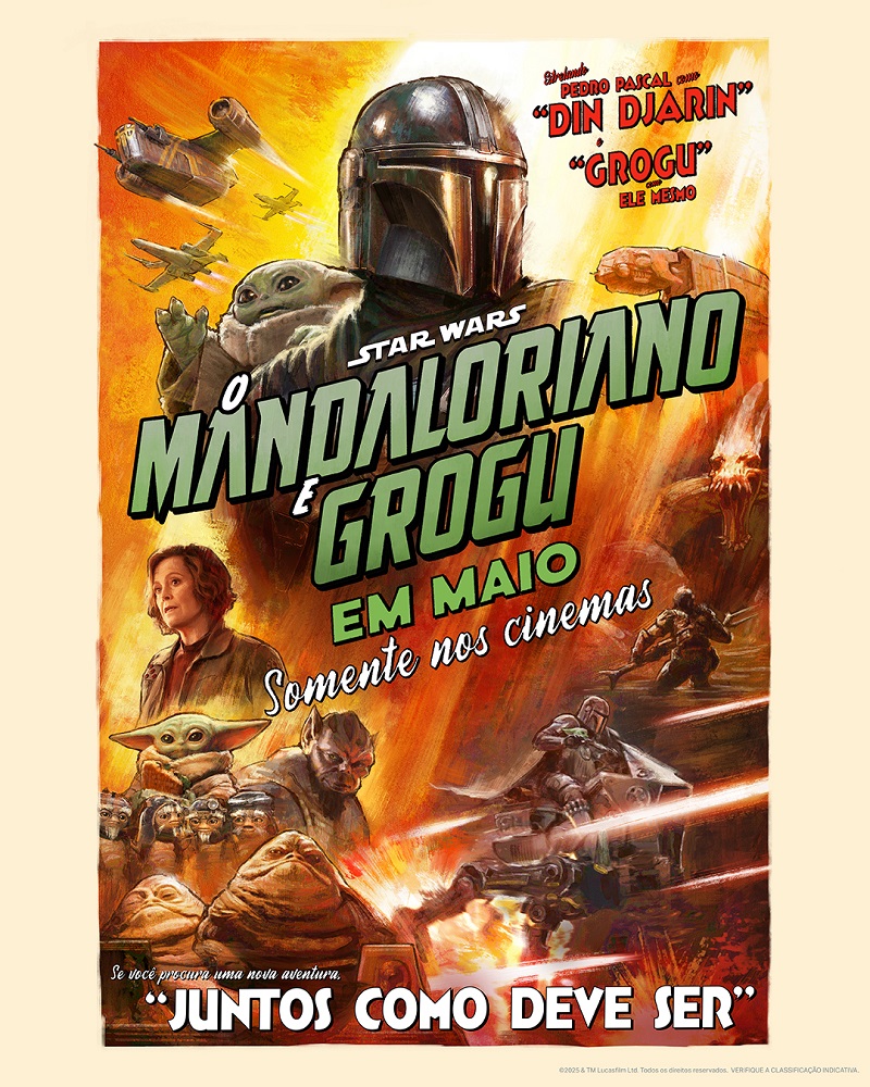 O-Mandaloriano-e-Grogu O Mandaloriano e Grogu: novo filme Star Wars estreia em maio de 2026 nos cinemas