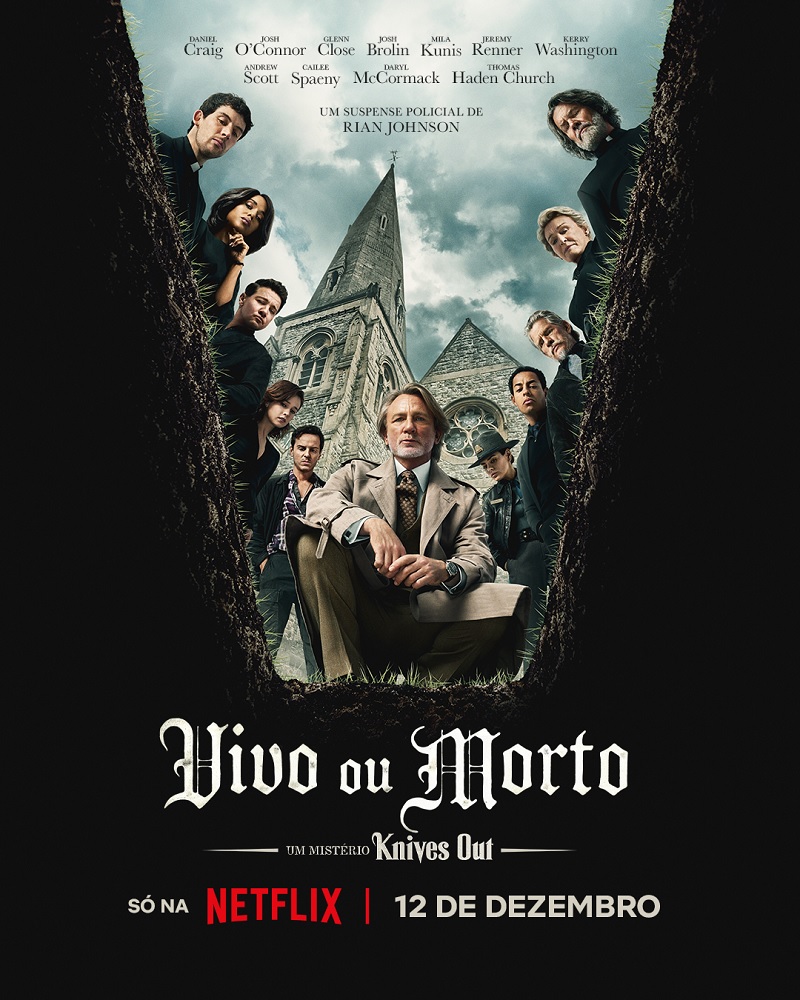 Vivo-ou-Morto-Um-Misterio-Kinves-Out- Vivo ou Morto: Um Mistério Knives Out, filme da Netflix, ganha novo trailer